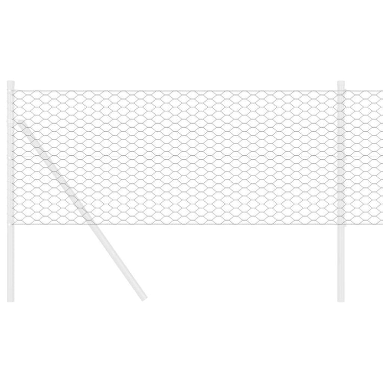 Vidaxx Sechseckzaun grau 0,8 x 50 m PVC