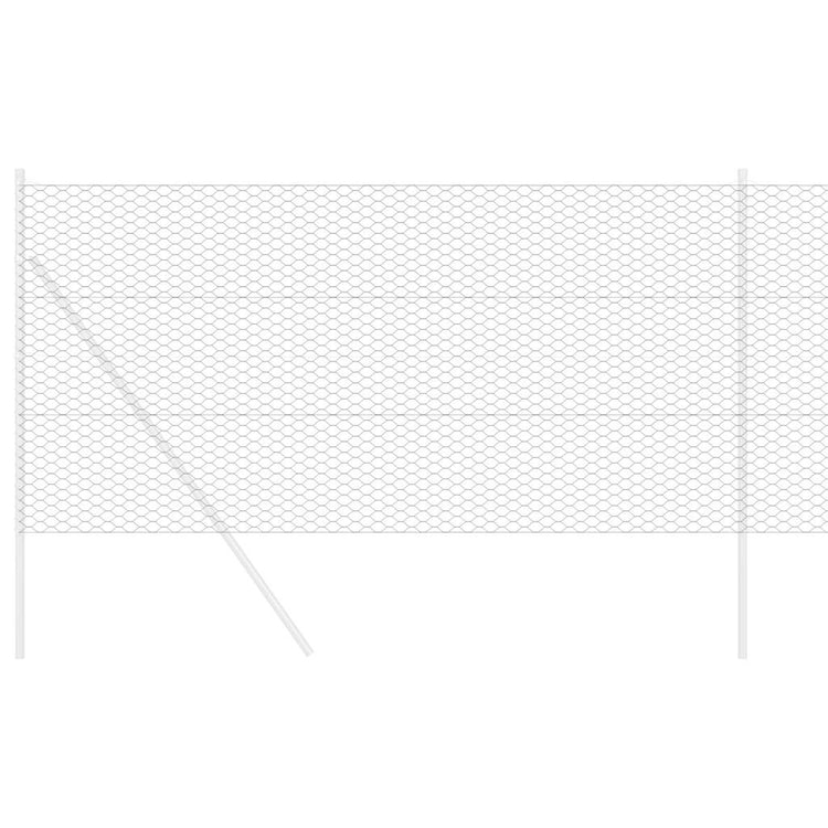 VidaXL Sechseckzaun Grau 1 x 50 m PVC