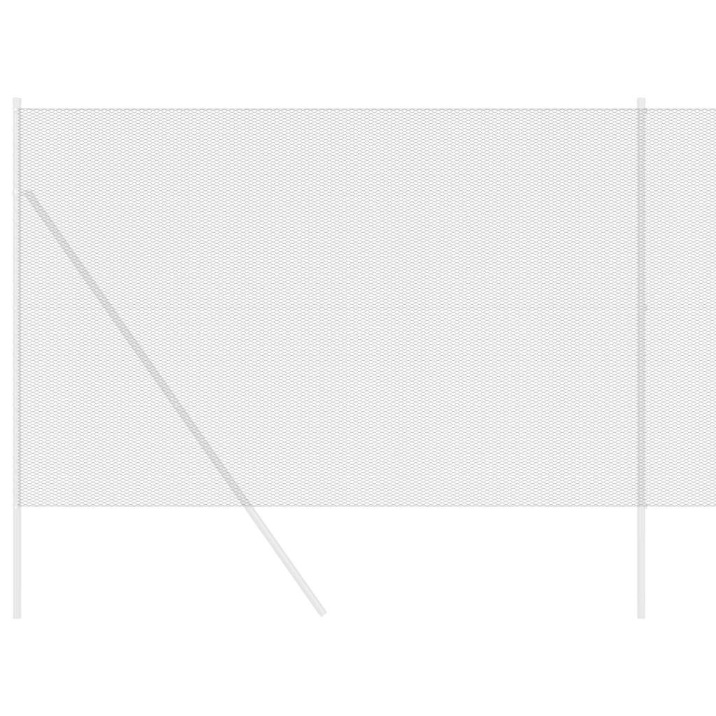 VidaXL Sechseckzaun grau 1,6 x 50 m PVC