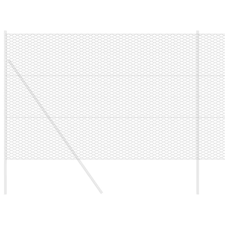 VidaXL Sechseckzaun grau 1,6 x 50 m PVC