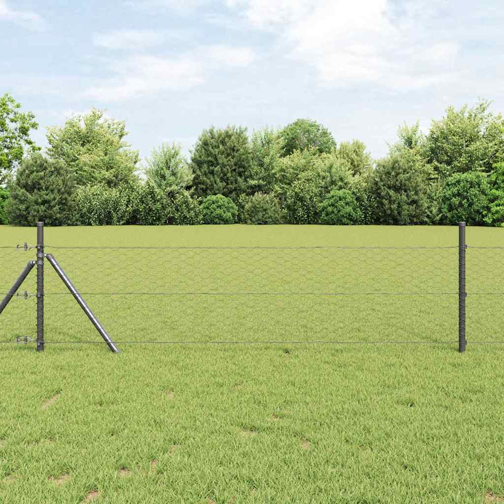 VidaXL Sechseckzaun grau 0,5 x 100 m PVC