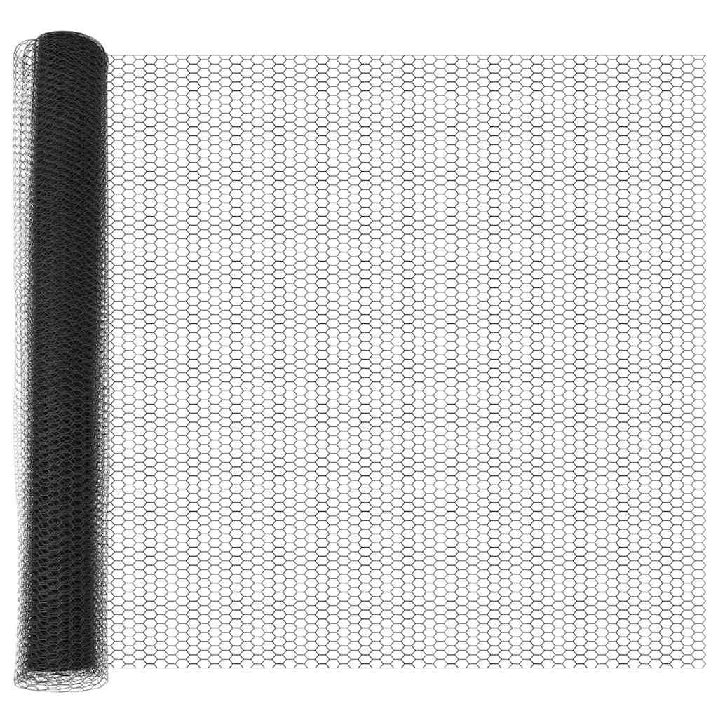 Vidaxx Sechseckzaun grau 1,4 x 100 m PVC