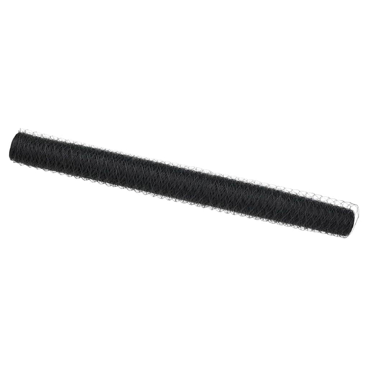 Vidaxx Sechseckzaun grau 1,6 x 100 m PVC