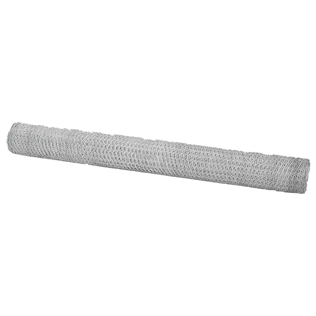 Vidaxl Sechseckzaun Silber 1,6 x 25 m verzinkter Stahl