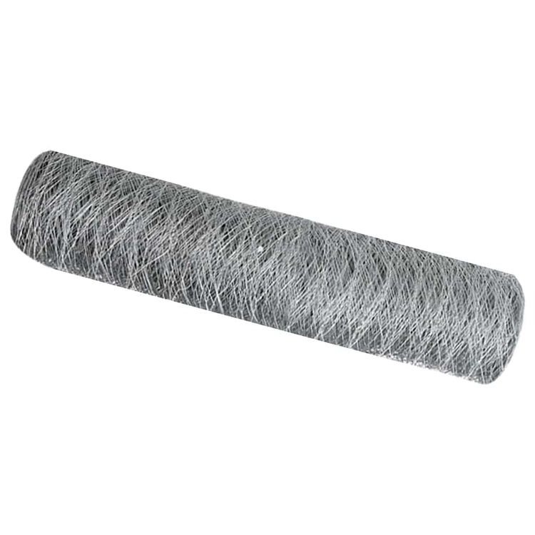 Vidaxl Sechseckzaun Silber 0,4 x 50 m verzinkter Stahl