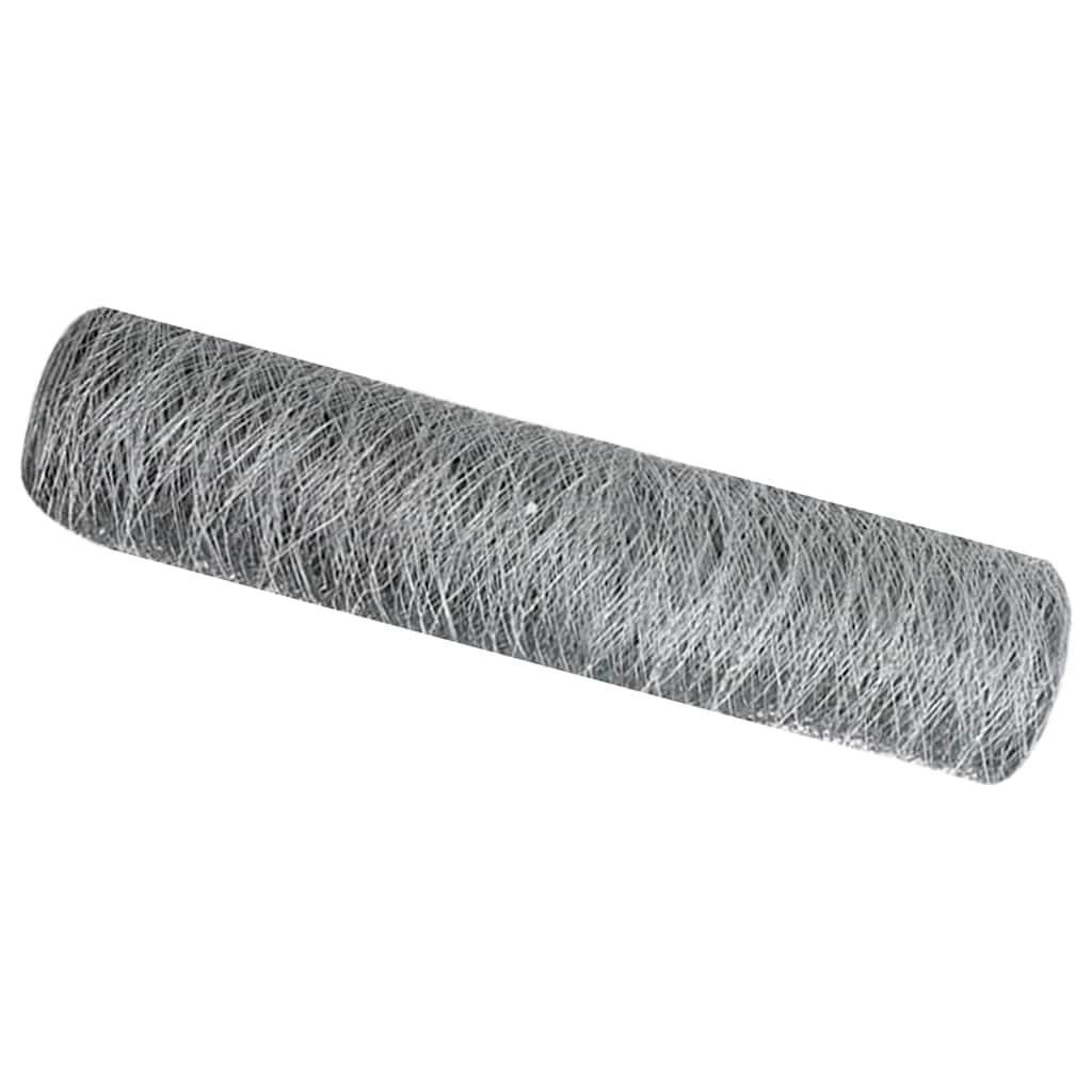 Vidaxx Sechseckzaun Silber 0,5 x 50 m aus verzinktem Stahl