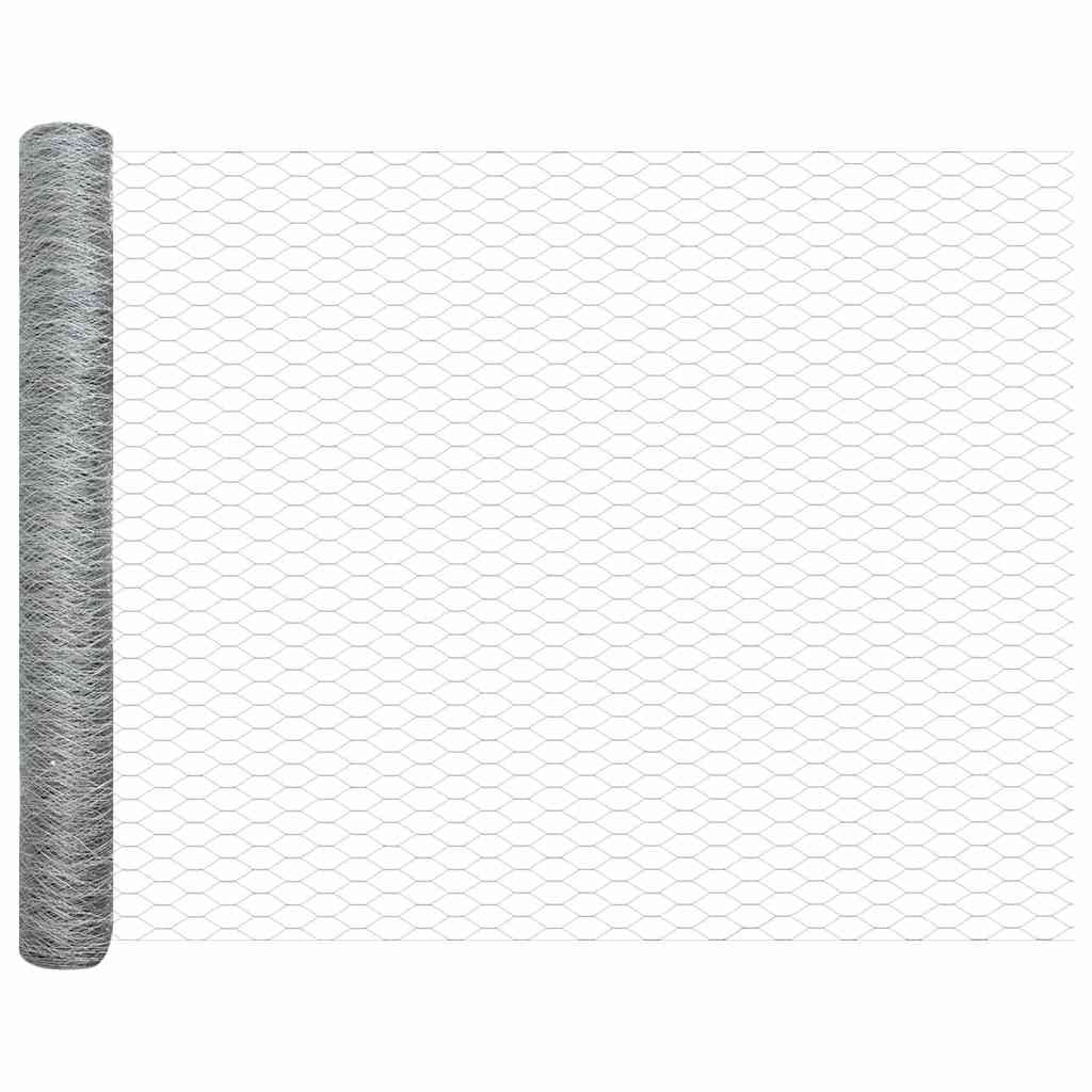 Vidaxl Sechseckzaun Silber 1,4 x 50 m verzinkter Stahl