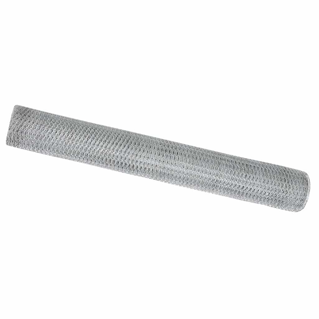 Vidaxl Sechseckzaun Silber 1 x 100 m verzinkter Stahl