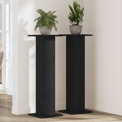 Vidaxx Pflanzenständer 2 Stück schwarze Eiche 30 x 30 x 95 cm Holzwerkstoff