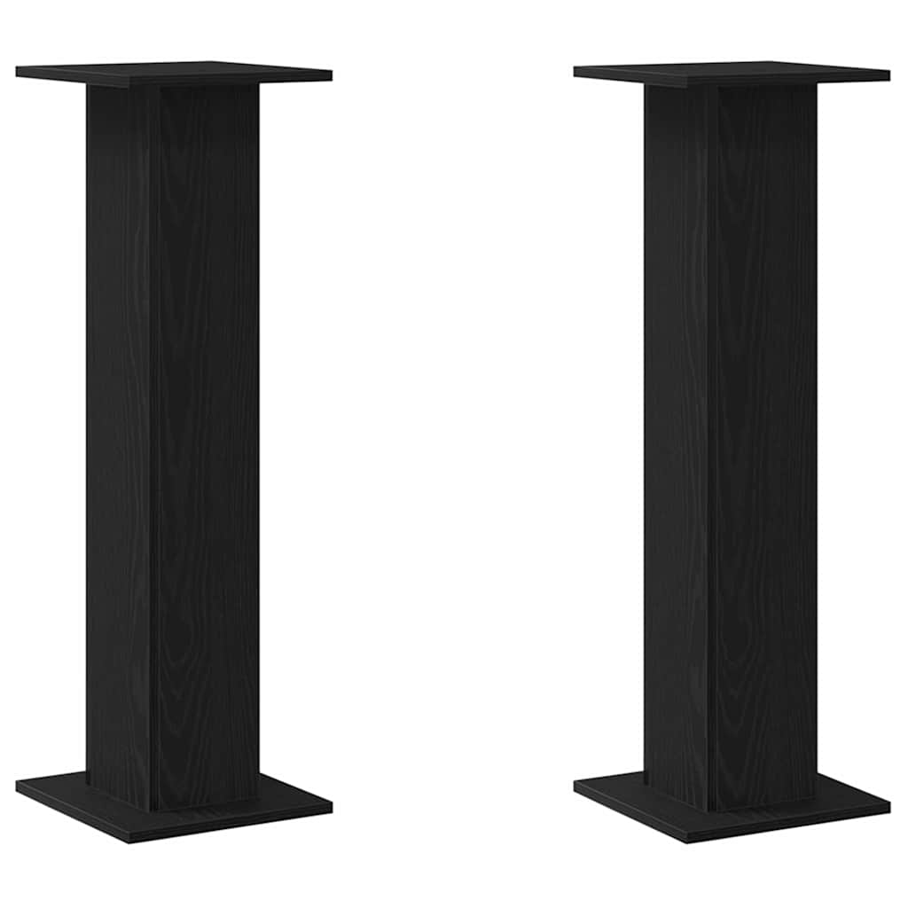 Vidaxx Pflanzenständer 2 Stück schwarze Eiche 30 x 30 x 95 cm Holzwerkstoff
