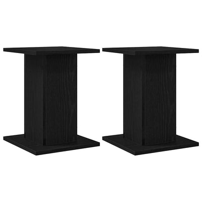 Vidaxxl Pflanzenständer 2 Stück schwarze Eiche 30 x 30 x 40 cm Holzwerkstoff