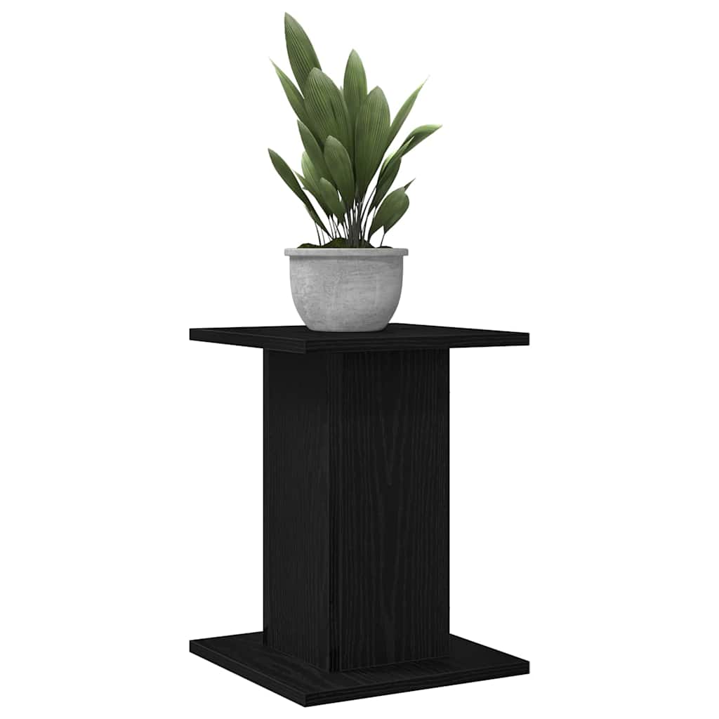 Vidaxxl Pflanzenständer 2 Stück schwarze Eiche 30 x 30 x 40 cm Holzwerkstoff