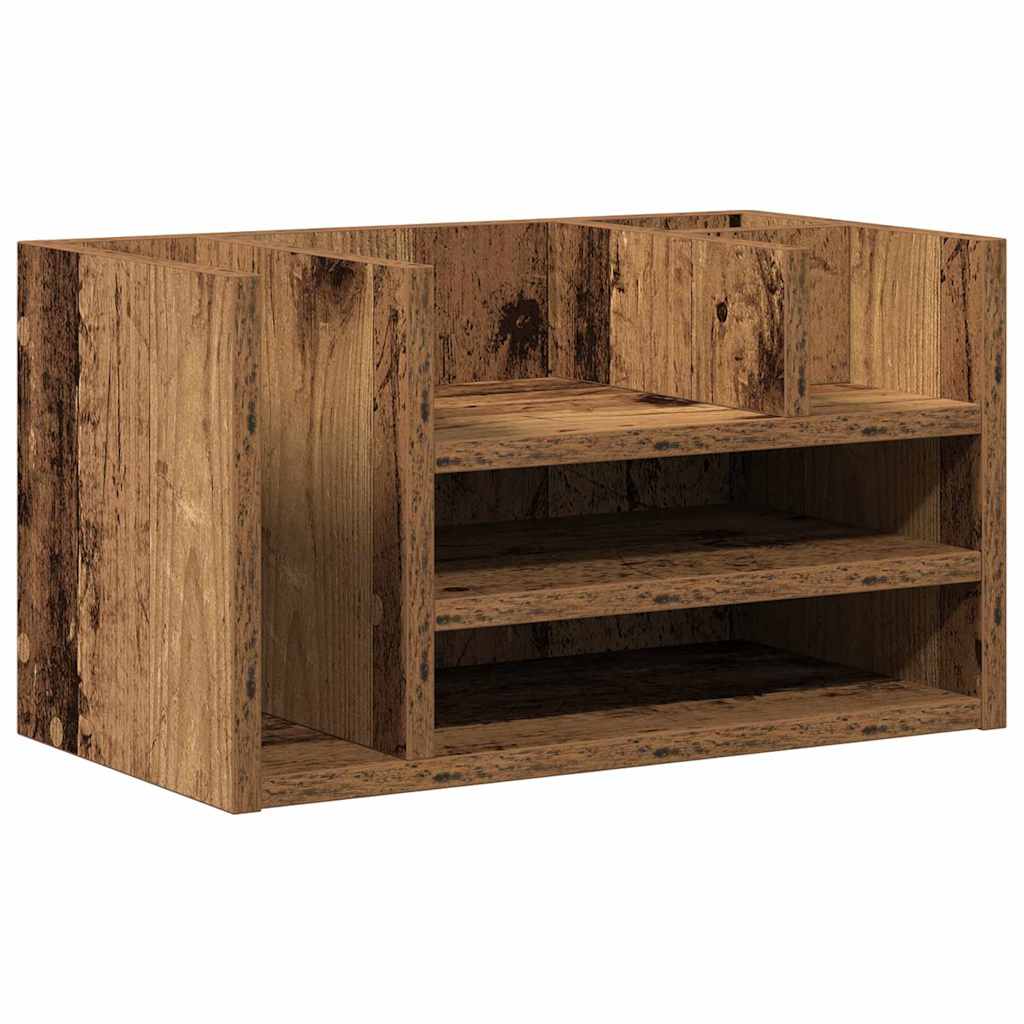 Vidaxx Schreibtisch-Organizer Altholz 44,5 x 24 x 25 cm verarbeitetes Holz