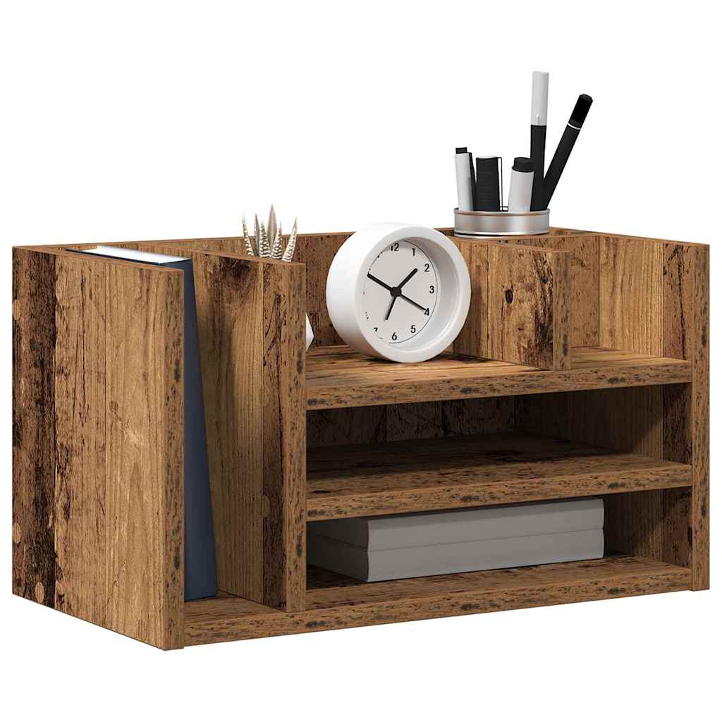 Vidaxx Schreibtisch-Organizer Altholz 44,5 x 24 x 25 cm verarbeitetes Holz