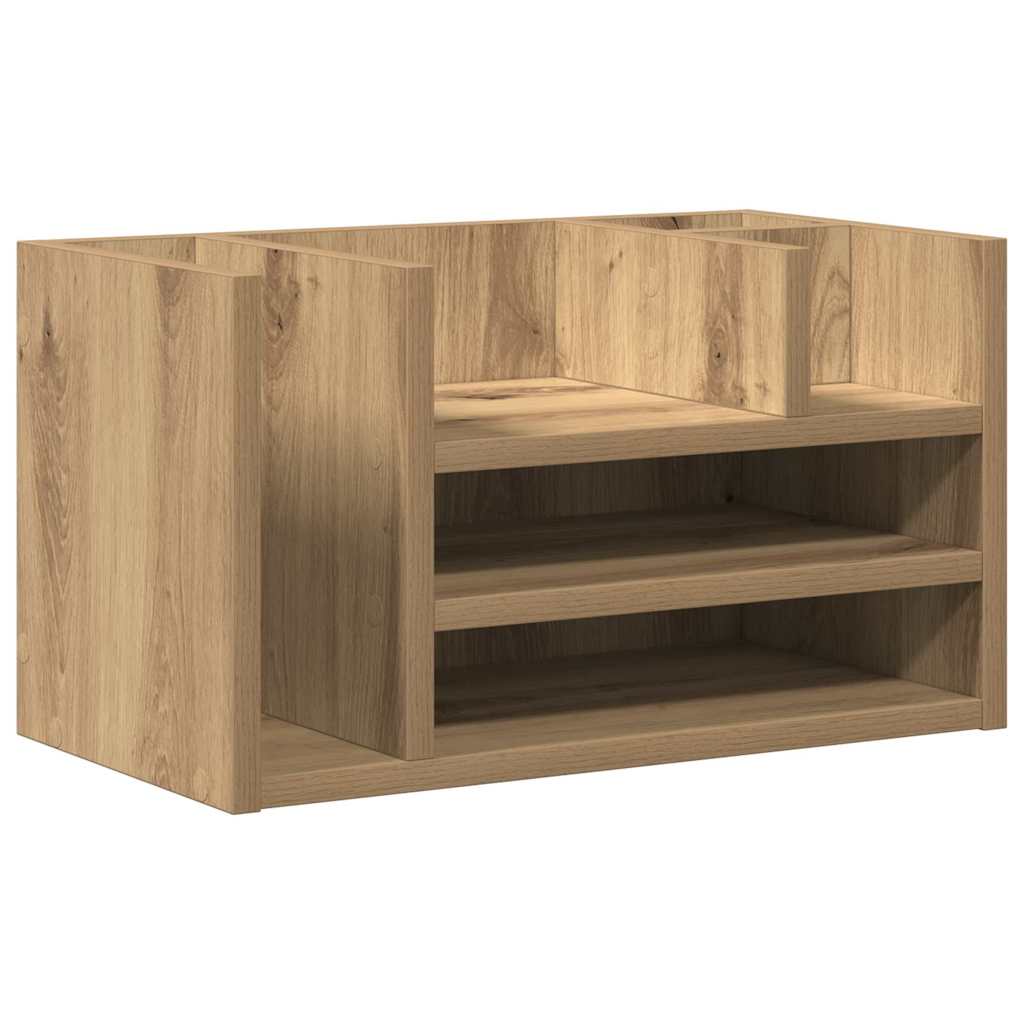 Vidaxx Schreibtisch-Organizer aus schwarzer Eiche, 44,5 x 24 x 25 cm, fertiges Holz