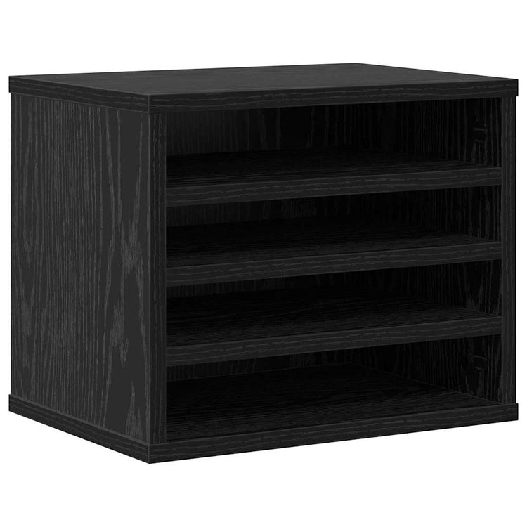 VidaXL Schreibtisch-Organizer aus schwarzer Eiche, 36 x 26 x 29,5 cm, fertiges Holz