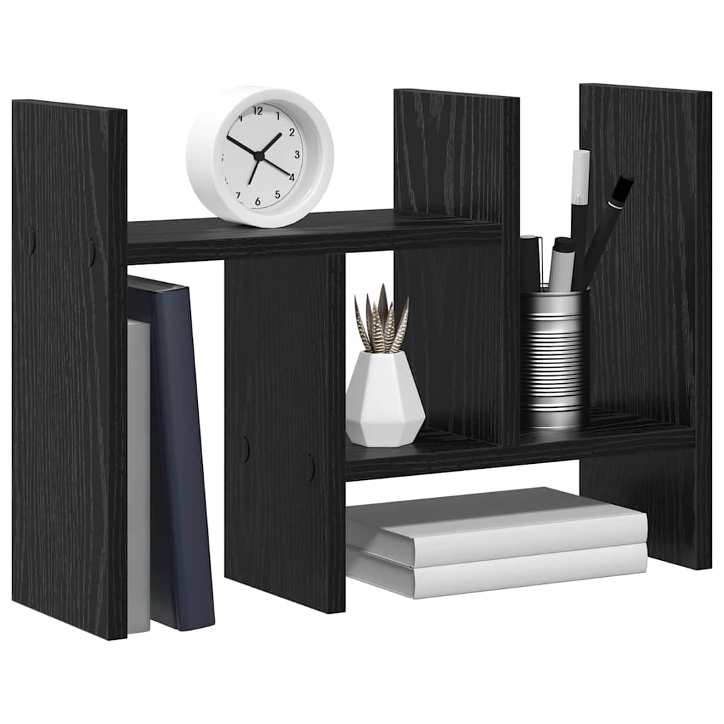 Vidaxxl Schreibtisch-Organizer aus schwarzer Eiche, 34,5 x 15,5 x 35,5 cm, Holzwerkstoff
