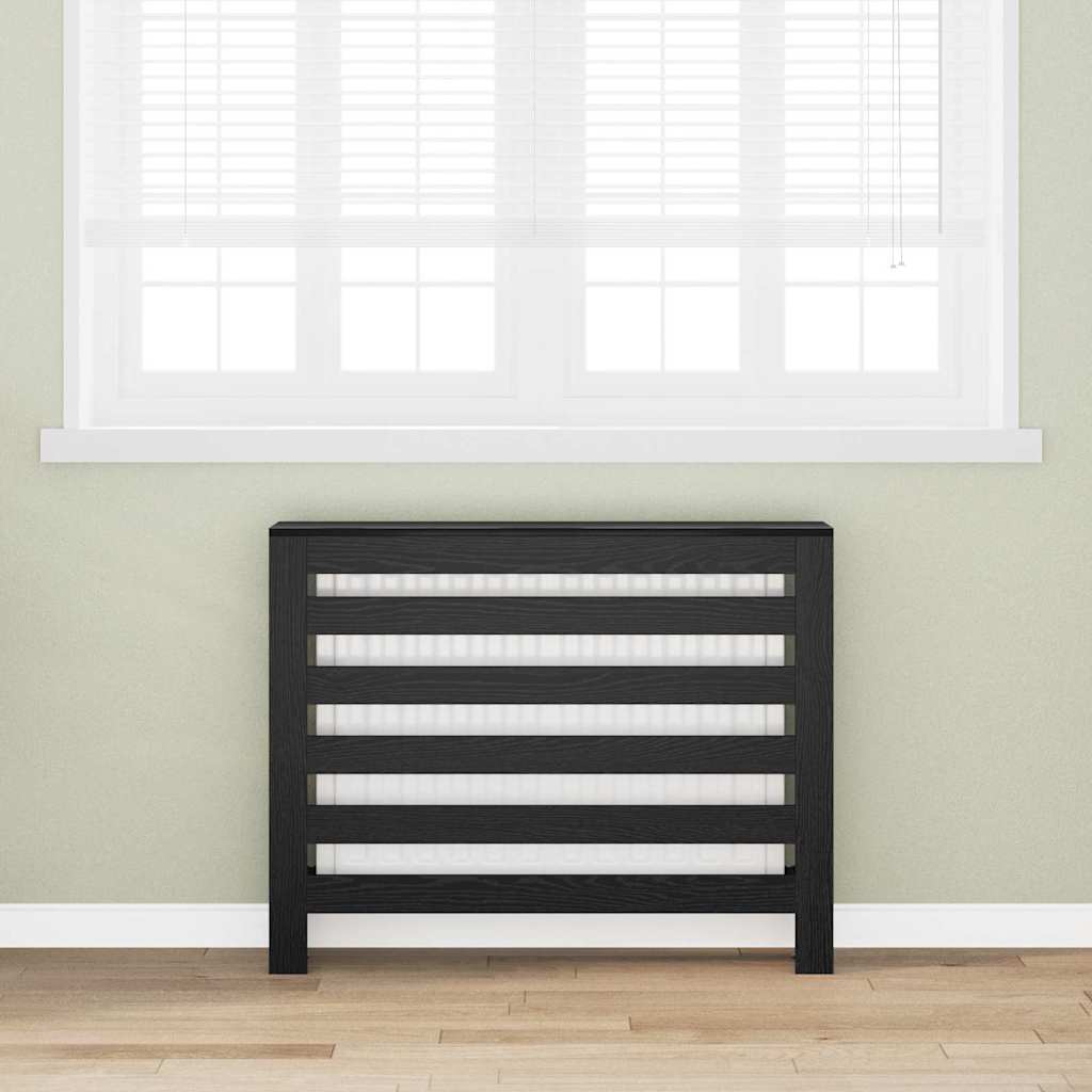 Vidaxxl Heizkörperabdeckung schwarze Eiche 104 x 20 x 82 cm Holzwerkstoff