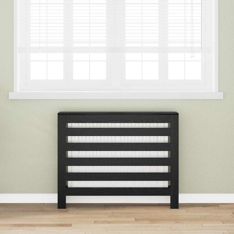 Vidaxxl Heizkörperabdeckung schwarze Eiche 104 x 20 x 82 cm Holzwerkstoff