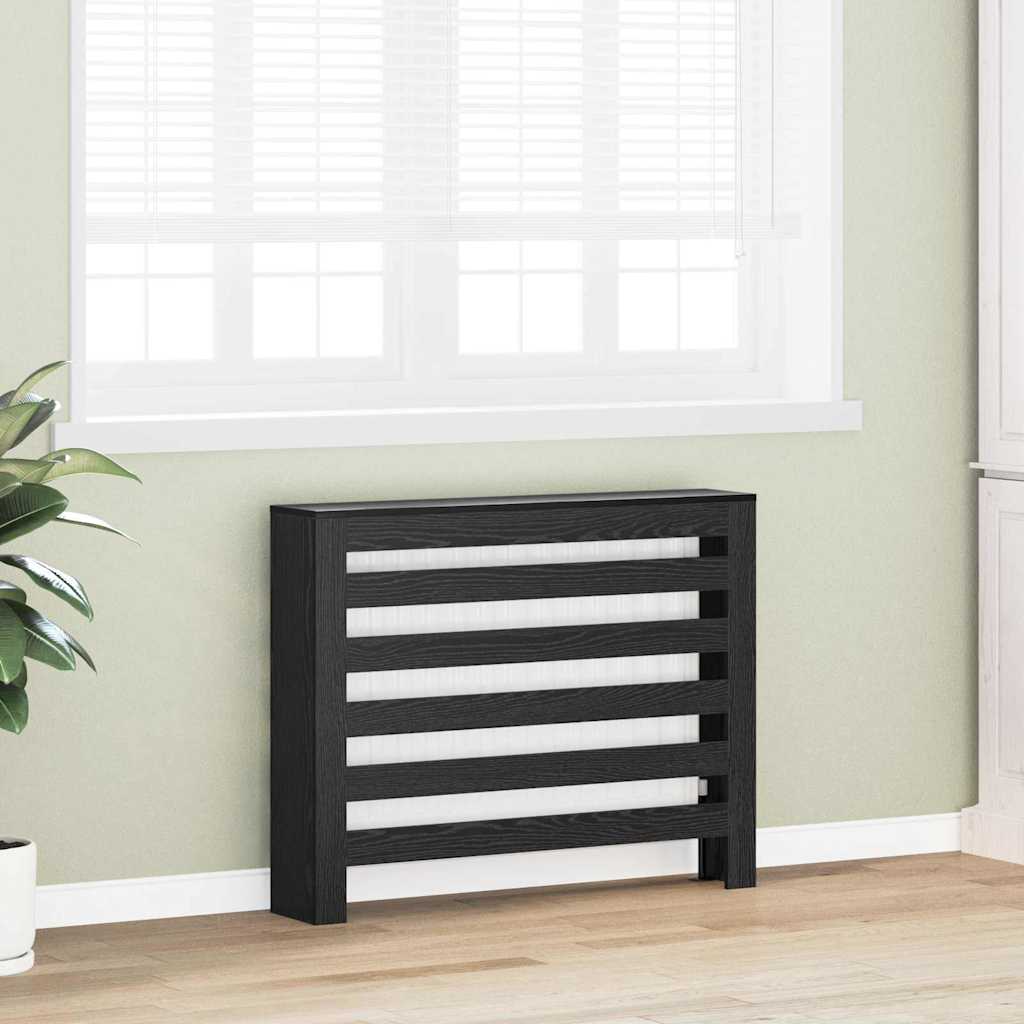 Vidaxxl Heizkörperabdeckung schwarze Eiche 104 x 20 x 82 cm Holzwerkstoff