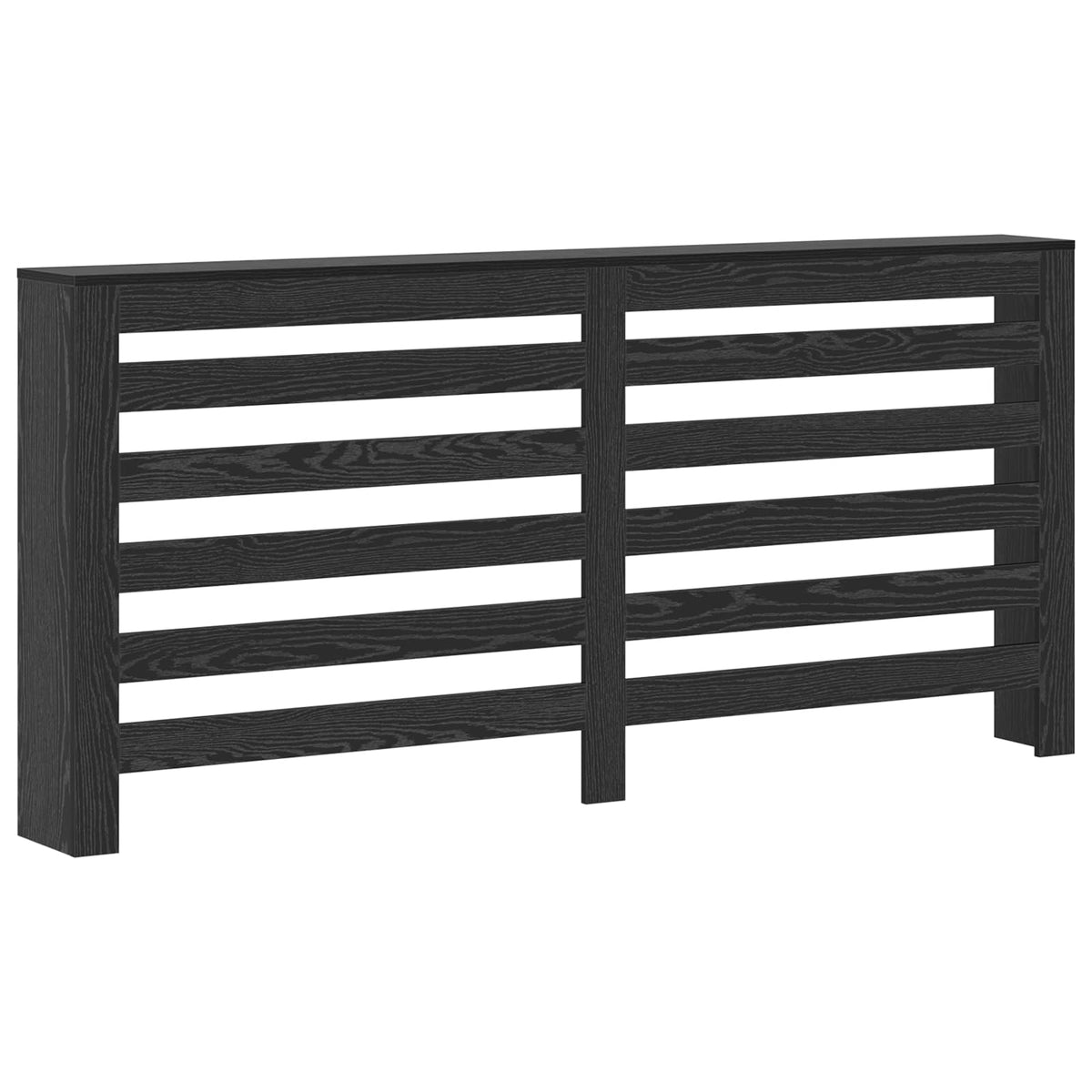 Vidaxxl Heizkörperabdeckung schwarze Eiche 175 x 20 x 82 cm Holzwerkstoff