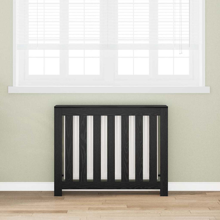 Vidaxxl Heizkörperabdeckung schwarze Eiche 104 x 20 x 82 cm Holzwerkstoff