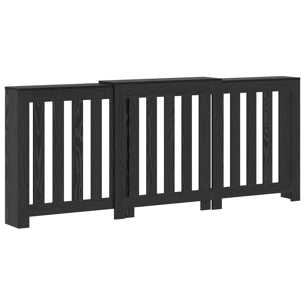 Vidaxxl Heizkörperabdeckung schwarze Eiche 205 x 21,5 x 83,5 cm Holzwerkstoff