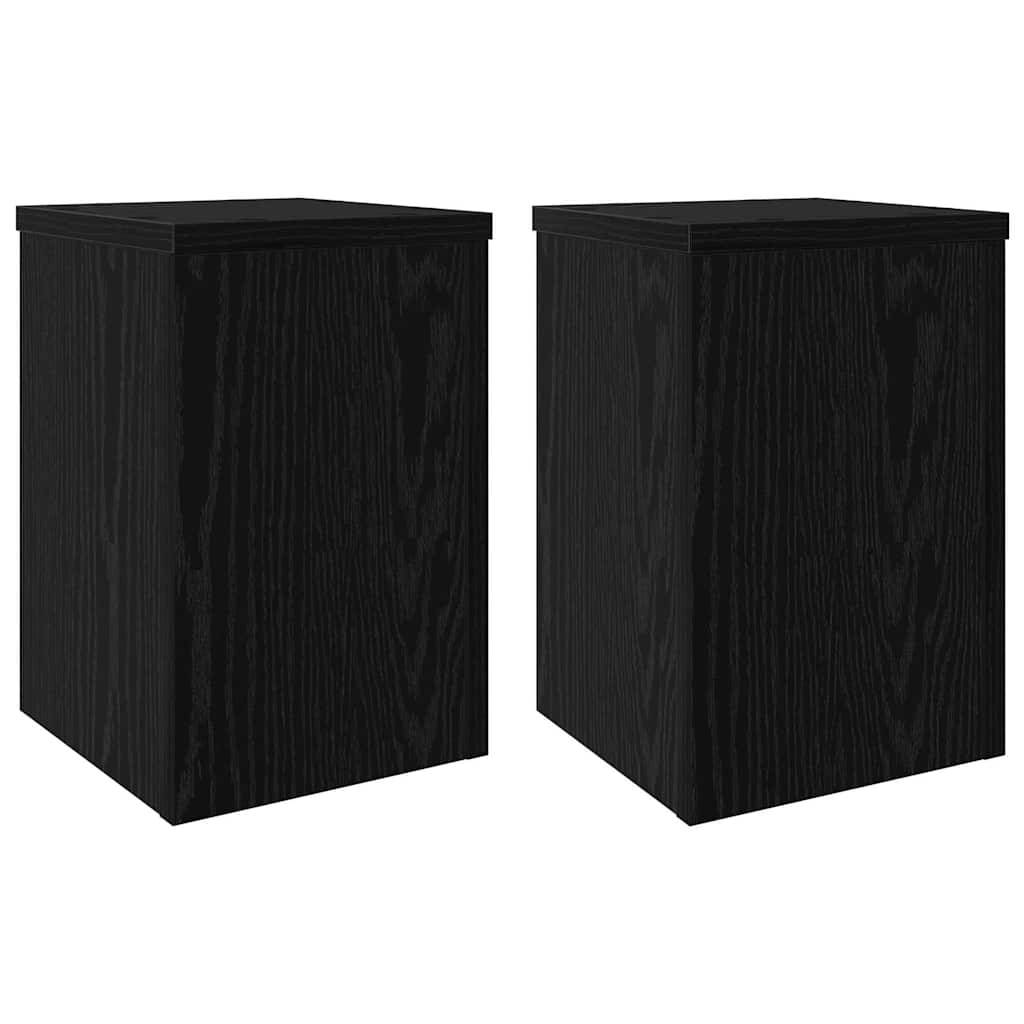 VidaXL Pflanzenständer 2 Stück schwarze Eiche 20 x 20 x 30 cm Holzwerkstoff