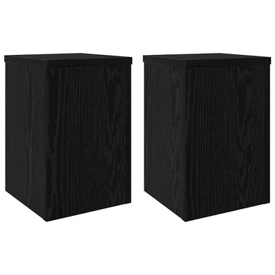 VidaXL Pflanzenständer 2 Stück schwarze Eiche 20 x 20 x 30 cm Holzwerkstoff