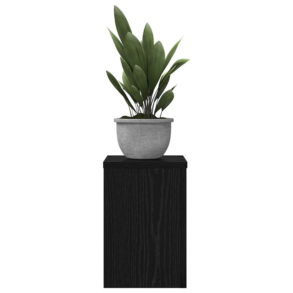 VidaXL Pflanzenständer 2 Stück schwarze Eiche 20 x 20 x 30 cm Holzwerkstoff