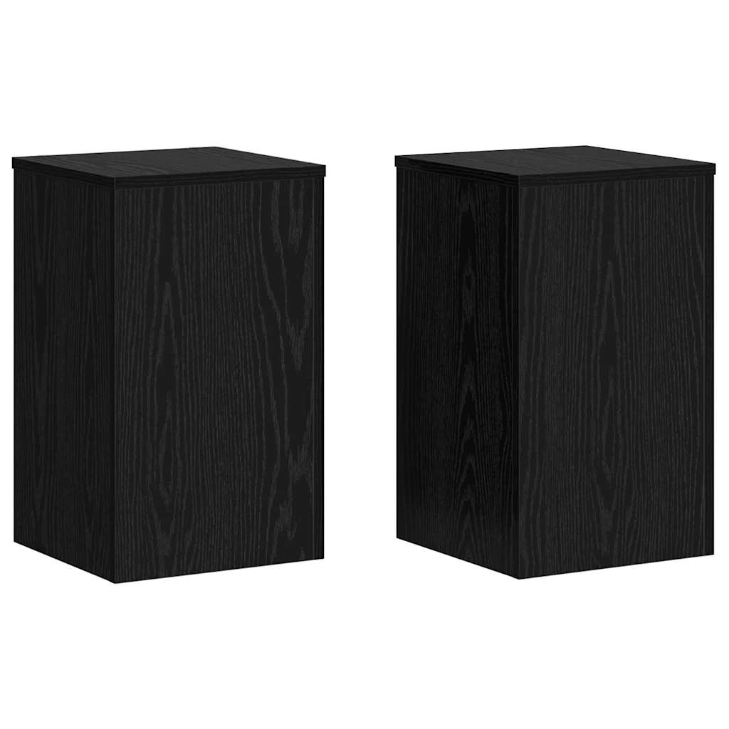 Vidaxxl Pflanzenständer 2 Stück schwarze Eiche 30 x 30 x 50 cm Holzwerkstoff