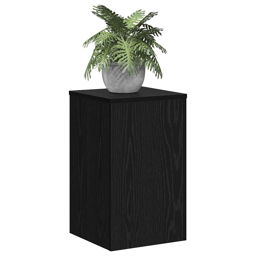 Vidaxxl Pflanzenständer 2 Stück schwarze Eiche 30 x 30 x 50 cm Holzwerkstoff