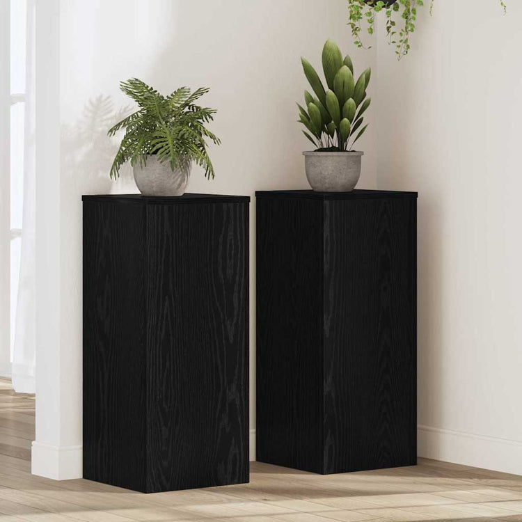 Vidaxx Pflanzenständer 2 Stück schwarze Eiche 30 x 30 x 70 cm Holzwerkstoff