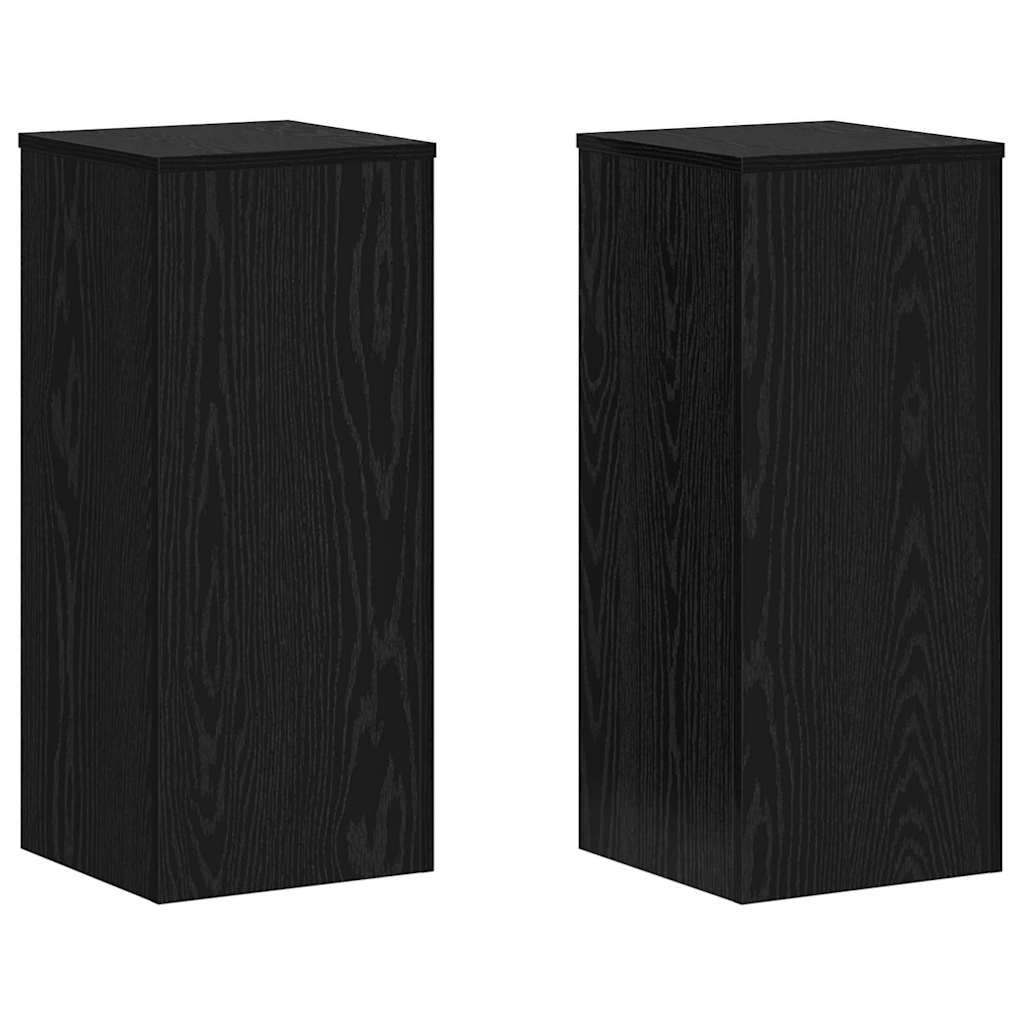 Vidaxx Pflanzenständer 2 Stück schwarze Eiche 30 x 30 x 70 cm Holzwerkstoff