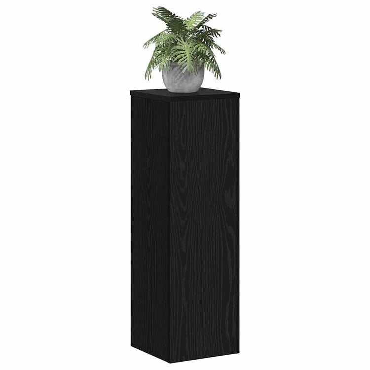 Vidaxxl Pflanzenständer 2 Stück schwarze Eiche 25 x 25 x 80 cm Holzwerkstoff