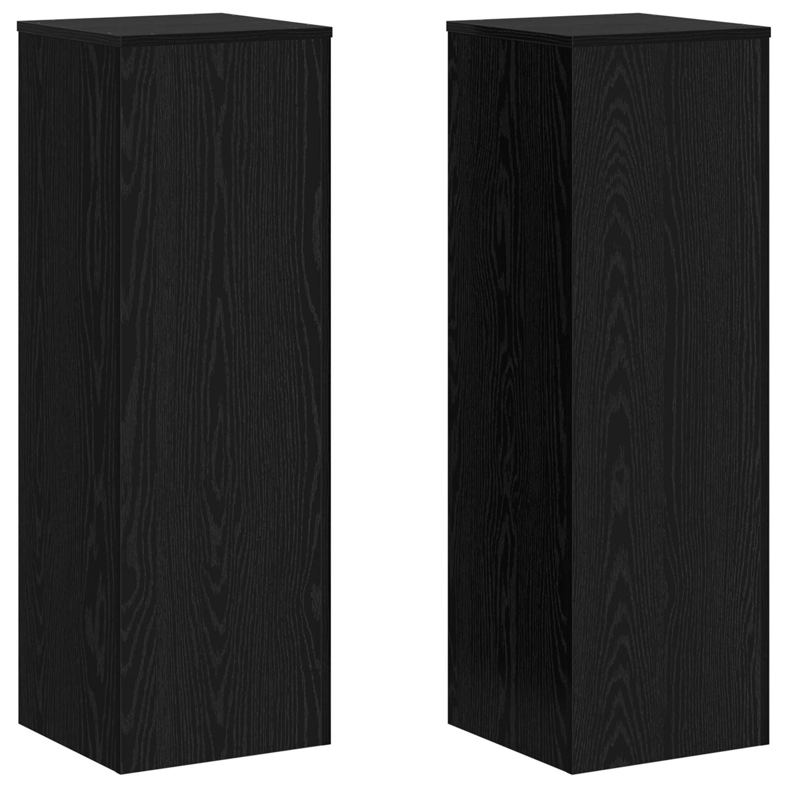 Vidaxx Pflanzenständer Eiche schwarz 33 x 33 x 100 cm verarbeitetes Holz