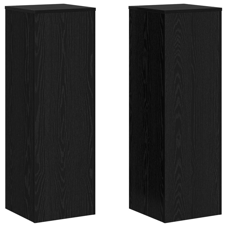 Vidaxx Pflanzenständer Eiche schwarz 33 x 33 x 100 cm verarbeitetes Holz