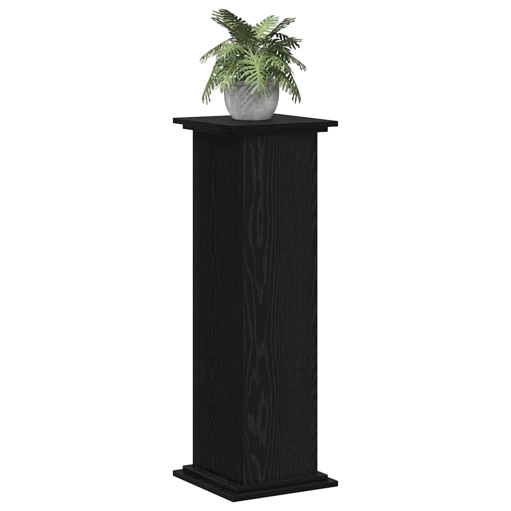 Vidaxxl Pflanzenständer Eiche schwarz 33 x 33 x 100 cm verarbeitetes Holz