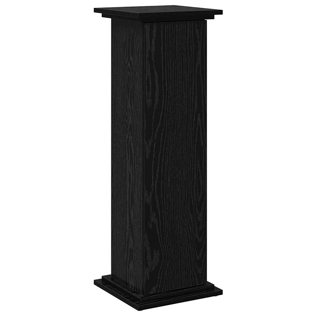Vidaxxl Präsentationsständer mit Regal, schwarze Eiche, 31 x 30 x 90 cm, Holzwerkstoff