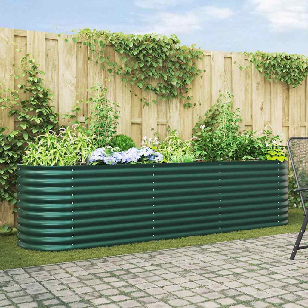 Vidaxx Hochbeet grün 320 x 80 x 81 cm Stahl