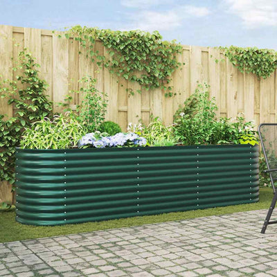 Vidaxx Hochbeet grün 320 x 80 x 81 cm Stahl