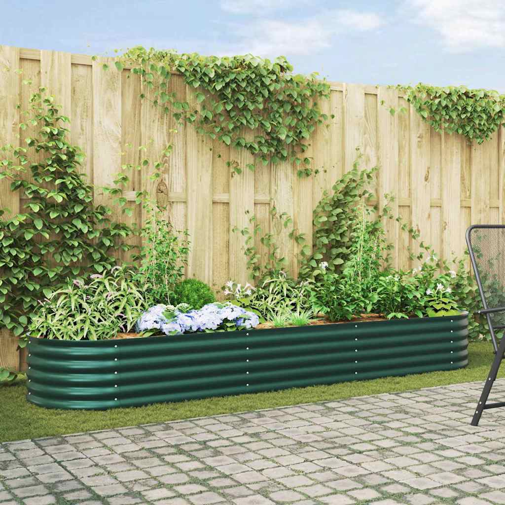 Vidaxx Hochbeet grün 320 x 80 x 44 cm Stahl