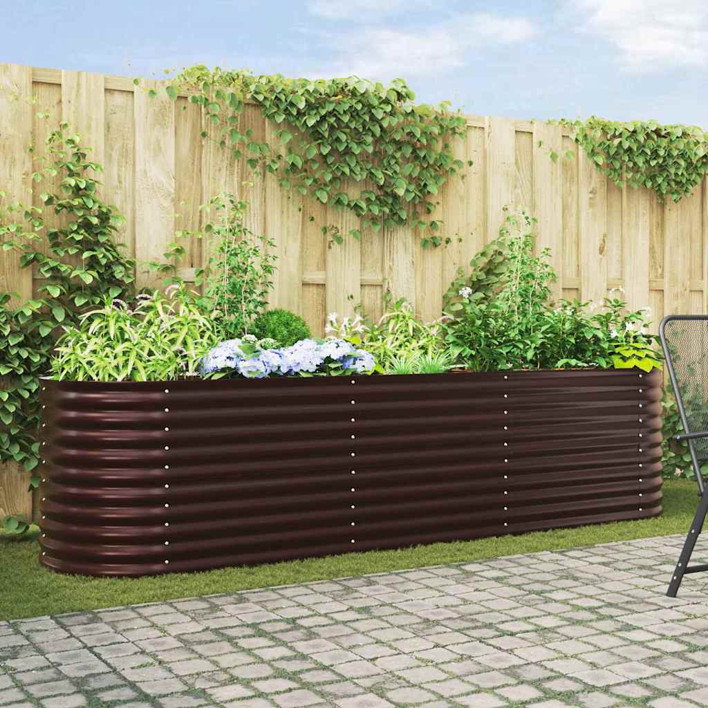 Vidaxx Hochbeet braun 320 x 80 x 81 cm Stahl