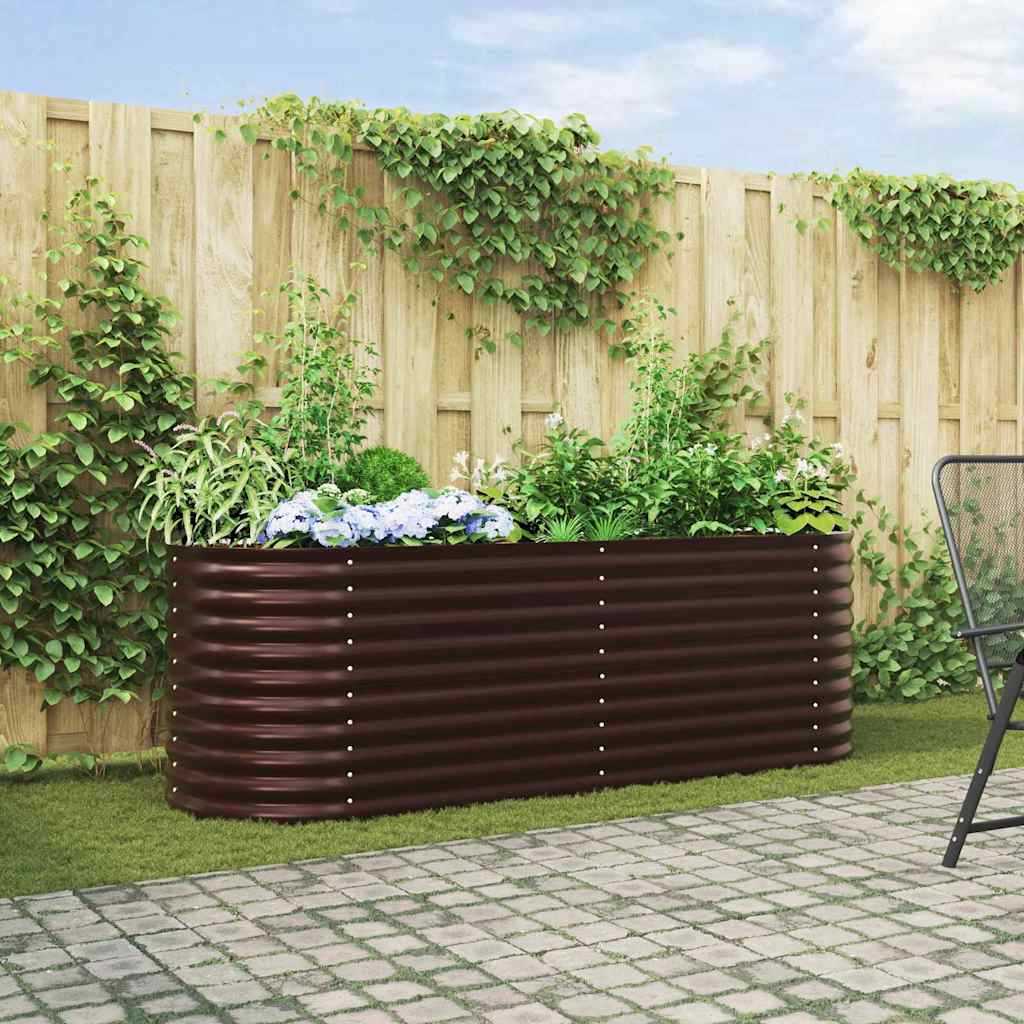 Vidaxx Hochbeet braun 240 x 80 x 81 cm Stahl