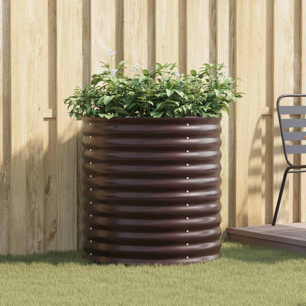 Vidaxx Hochbeet braun 80 x 80 x 81 cm Stahl