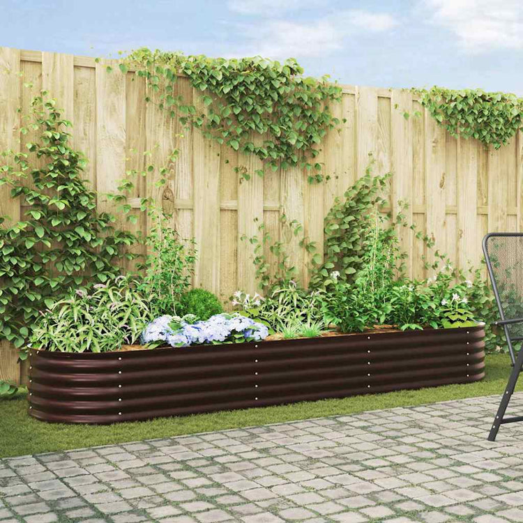 Vidaxx Hochbeet braun 320 x 80 x 44 cm Stahl