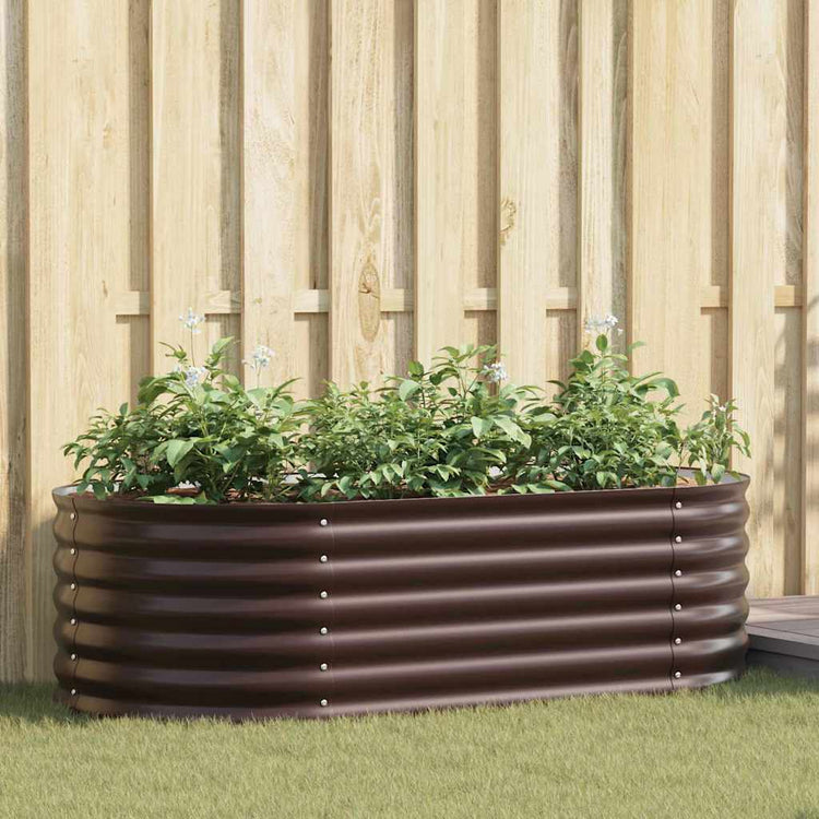 Vidaxx Hochbeet braun 160 x 80 x 44 cm Stahl