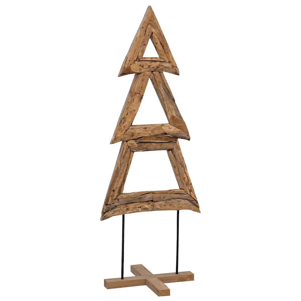 Vidaxx Weihnachtsbaum mit standardmäßigem braunem 90 cm massivem Teakholz