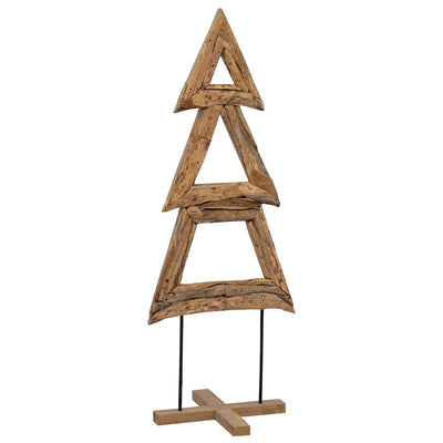 Vidaxx Weihnachtsbaum mit standardmäßigem braunem 90 cm massivem Teakholz