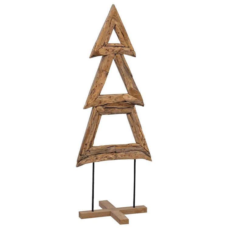 Vidaxx Weihnachtsbaum mit standardmäßigem braunem 90 cm massivem Teakholz